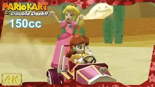 Mario Kart: Double Dash!! for Gamecube ⁴ᴷ Full Playthrough (All Cups 150cc, Peach & Daisy)