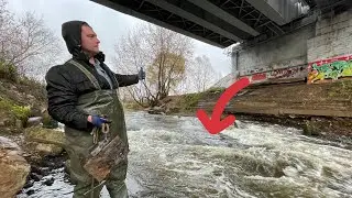 Нашли Бешенный Поисковый магнит под ЖД мостом