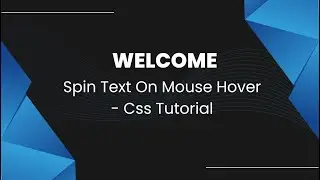 How to Text On Mouse Hover Effect - Css Tutorial