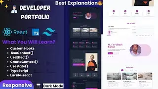 👨Build a Portfolio Website Using React | Complete Responsive | Dark Mode | Becodewala | Part -1