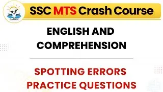 Spotting Errors practice questions | ENGLISH | Day 45 | SATHEE SSC