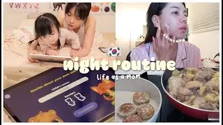 LIFE AS A MOM 🇰🇷 cooking dinner, bedtime stories, skincare vlog (INDO SUBS) | Erna Limdaugh