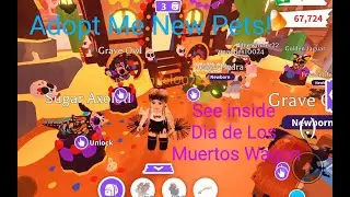 Adopt Me Update Dia De Los Muertos Wagon! New Pets Sugar Axolotl, Grave Owl, & Golden Jaguar!