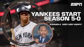 Stephen A. VERY VERY HAPPY with Yankees 5-0 start to the MLB season! 🙌😁 | First Take