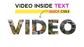 CSS3 - Place Video Inside Text | Video Behind Text | CSS3 Blend Mode