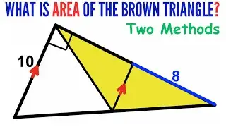 Nice Geometry Problem | Can you find Area of the Brown triangle? | #math #maths #geometry