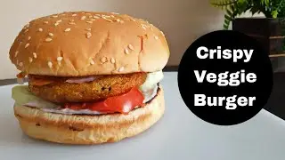 Burger King Style Crispy Veggie Burger recipe // Easy Recipe