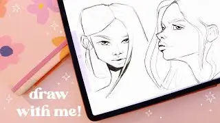 how I draw faces on procreate ✎ cosy background music