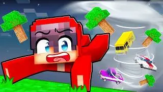 I Survived a MAX LEVEL Tornado in Minecraft