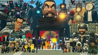 G-MAN OVEN SKIBID TOILET vs UPGRADED TITAN SPEAKERMAN vs CLOCKMAN vs OTHER BOSSES In Garry's Mod!?