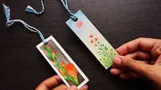 Simple watercolour bookmarks | watercolour flower | DIY watercolour greetings