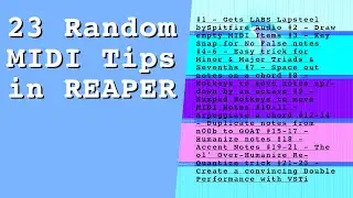 23 Random REAPER MIDI Tips, while writing 2 Guitar lines, on 3 different flu meds