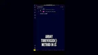 😍😍 JavaScript Array.toReversed() Method Shorthand Technique! 