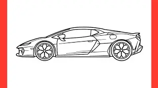 How to draw Lamborghini Temerario / drawing lambo temerario 2025 sports car step by step