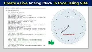 How to create a Live and Beautiful Analog Clock in Excel using VBA?