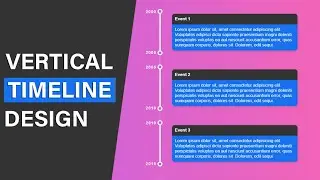 Vertical Timeline Design using HTML & CSS