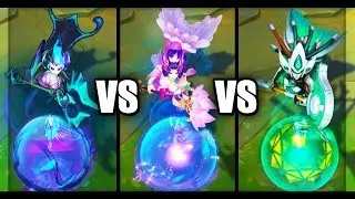 Splendid Staff Nami vs Program Nami vs Deep Sea Nami Epic Skins Comparison (League of Legends)