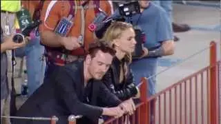 Natalie Portman and Michael Fassbender at Texas/Baylor