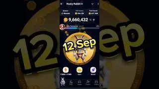 12 September Rocky Rabbit Combo Card | Rocky Rabbit Today Combo🐇