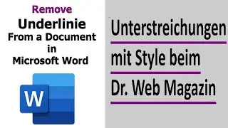 How to Remove Underline From a Document in Microsoft Word 2021