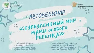 Атовебинар «Турбулентный мир мамы особого ребенка»