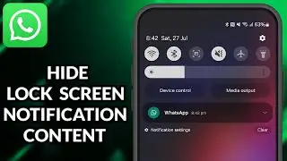 How To Hide WhatsApp Notification Name On Lock Screen Android