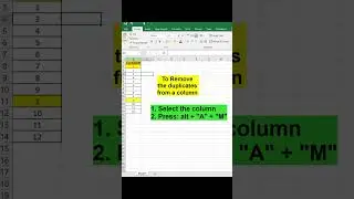 Shortcut to remove duplicates in excel #excel #excelforbeginners  #exceltricks