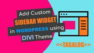 Create Custom Sidebar Widget in WORDPRESS using Divi Theme | Widget | Wordpress Tutorial 2020