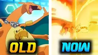 Old charizard vs pikachu battle🤮🤮 VS now charizard vs pikachu battle🤩🤩