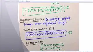 Wiener or LMS  Filtring in Details for Image Restoration (Restoration Filter )