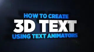 COOL 3D Text Using Text Animators in After Effects | Adobe Tutorial