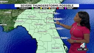 Weather Authority Meteorologist Jenese Harris predicts rain for late Monday evening into Tuesday