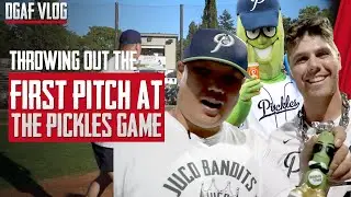 I THROW OUT THE 1ST PITCH AT A PICKLES GAME | King of JUCO DGAF Vlog