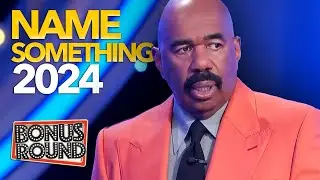 Family Feud 2024 NAME SOMETHING...With Steve Harvey