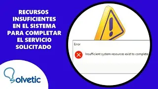Recursos Insuficientes en el Sistema para Completar el Servicio Solicitado Destiny 2, Fortnite etc