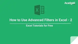 How to Use Advanced Filters in Excel Example - 2 | Sort & Filter Functions in Excel 6