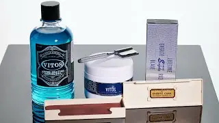 Лосьон после бритья VITOS (Aqua DiGio Blue), прешейв VITOS, EVERITE SAFETY STRAIGHT RAZOR homelike