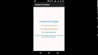 Android Custom Fonts Demo