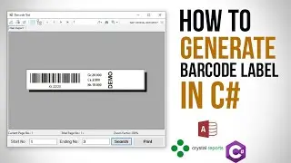 How to Generate Barcode in C# with Crystal Report and Microsoft Access Database Hindi | MS 2010