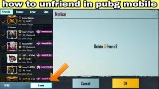 how to unfriend in pubg mobile 1.0.0 | how to delate friends in pubg mobile | block player in pubg |