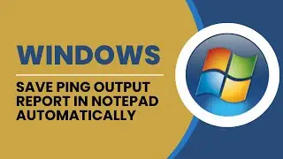Save Ping Output Report In Notepad Automatically | Ping OutPut To Text File