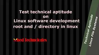 A technical question on root and / directory in linux