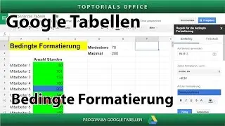 Bedingte Formatierung ganz einfach (Google Tabellen / Spreadsheets)