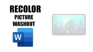 How to recolor a picture using the washout setting in word