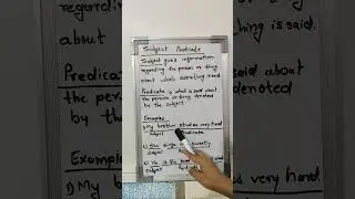 subject and predicate definition with examples