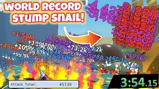 I Killed The Stump Snail in LITERALLY 4 Minutes and Broke Bee Swarm Simulator..