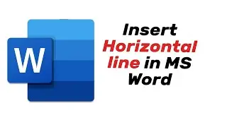 How to insert horizontal line in Ms Word