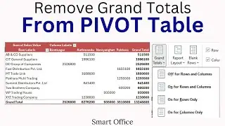 How to Remove Grand Totals From Pivot Table Report