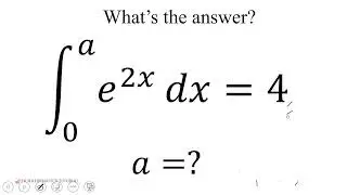 What's the value of a in this integral?