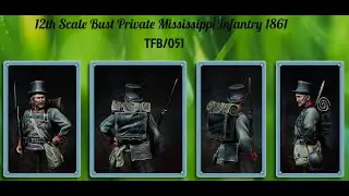 TFB Miniatures Private Mississippi Infantry 1861 150mm (TFB/051)